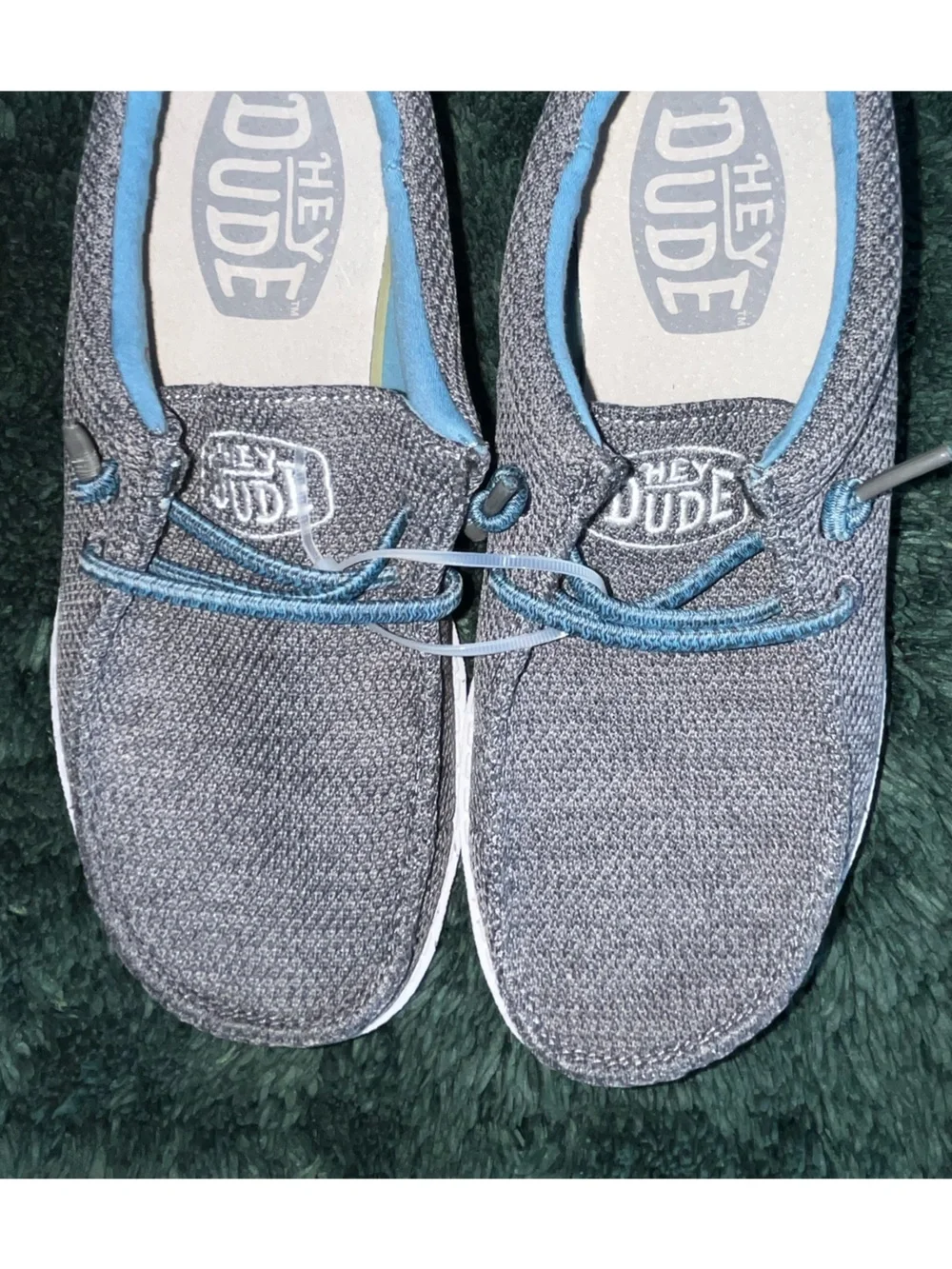 Hey Dude Gray Knit Slip-On Loafers  Sz Boys’ 5 Women’s 6:5-7 NEW NWT